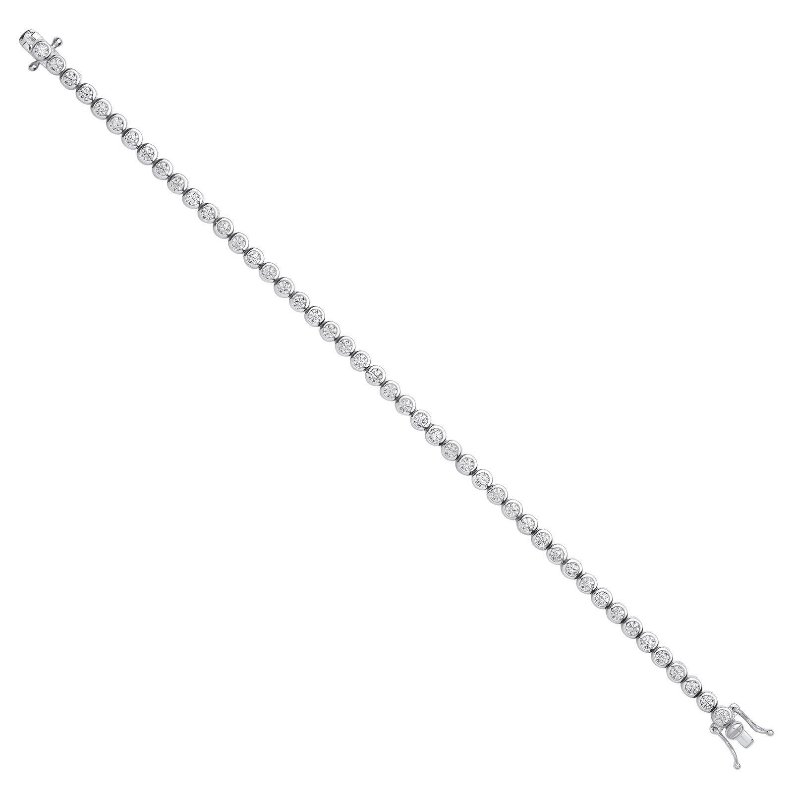 Silver Rubover Cubic Zirconia Tennis Bracelet - Fine Bracelet - Certified Authentic – Luxury Jewellery by Imperial Tim